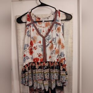 Patrons of Peace Multicolor Floral Blouse, Small